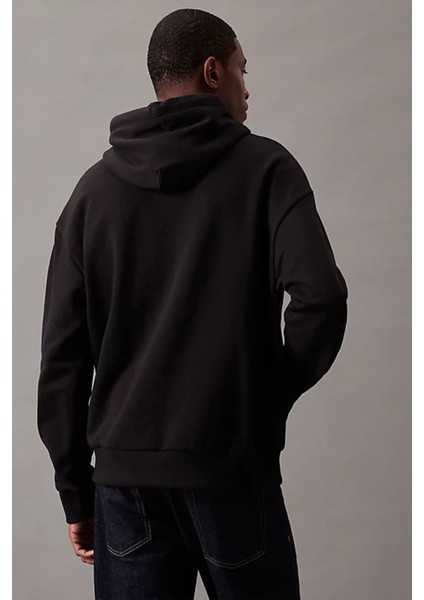 Erkek Hero Logo Relaxed Sweatshirt - Siyah