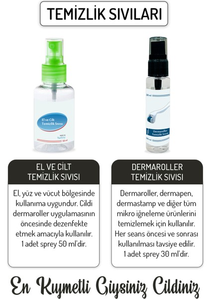 Myroller Dermaroller Titanyum 540 İğneli Saç Yüz Vücut Derma Roller