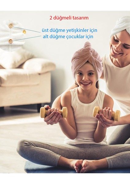 Mikrofiber 2 Düğmeli Saç Havlusu indirimleri