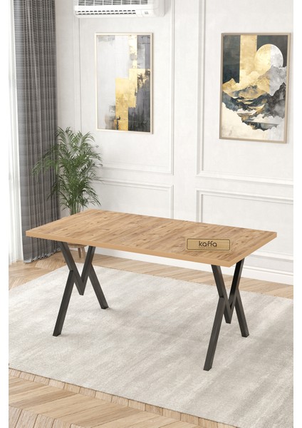 Rath Atlantik 80x140 Sabit Mutfak Masası Yemek Masası Masa Sandalye Takımı 6 Antrasit Sandalye