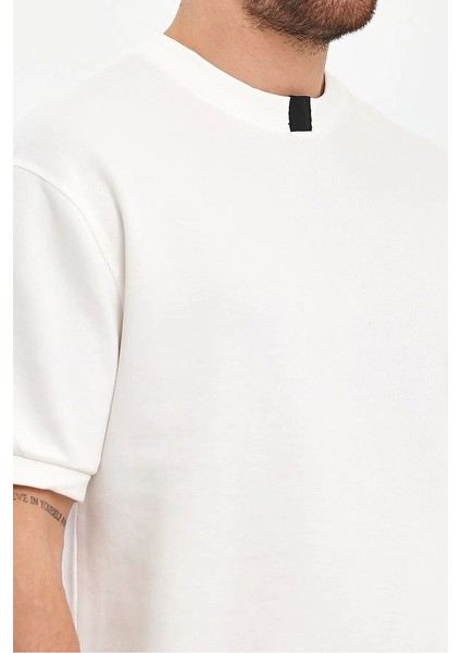 Erkek Bisiklet Yaka Garnili Iki Iplik % 100 Pamuk Cotton Oversize T-Shirt fiyatları