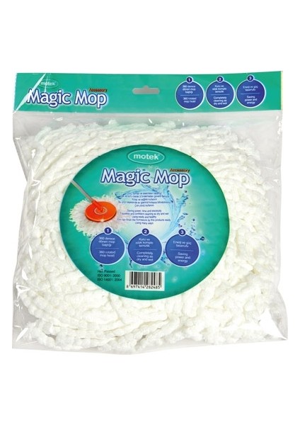 Motek Trend Mop Temizlik Kovası Microfiber Temizlik Seti+1 Yedek Püskül