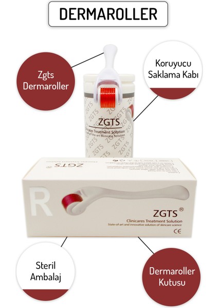 Red Dermaroller Ultra Titanyum 540 Iğneli Derma Roller