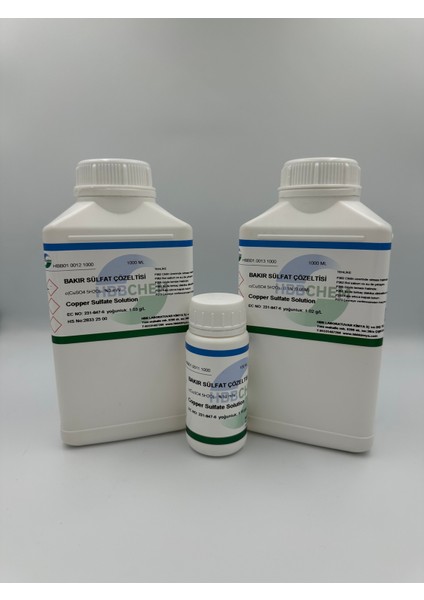 Bakır Sülfat Çözeltisi 0.5N 0.25M 1 Litre