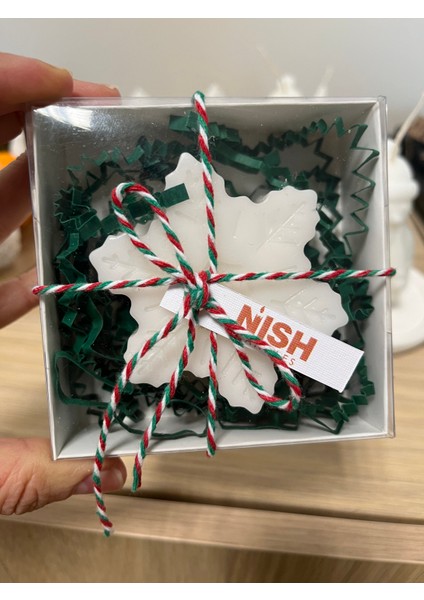 Kutusunda Yeni Yıl si Yılbaşı Dekorasyonu Kokulu Kar Tanesi Mum fiyatları