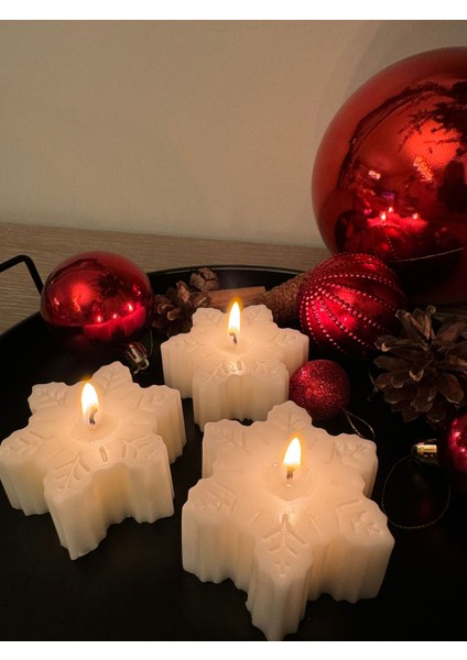 3 Adet Kar Tanesi Mum Hediye Paketinde Yılbaşı Dekorasyonu Yeni Yıl Hediyesi indirimleri