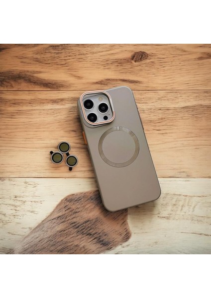 Titanium Rubber Apple iPhone Kılıf- Naturel Titanyum Apple iPhone 16