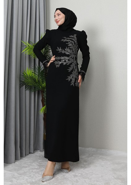 Miyaser Tesettür Elbise Siyah