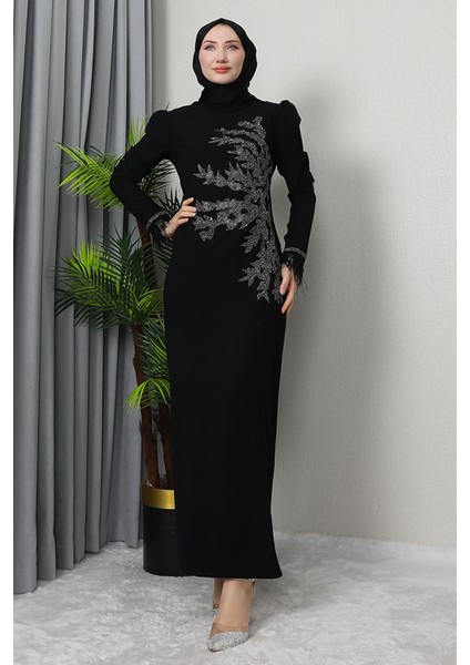 Miyaser Tesettür Elbise Siyah modelleri