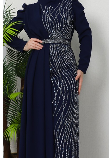 Serra Krep Elbise Lacivert indirimleri