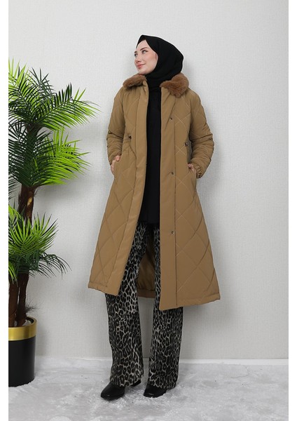 Şişme Anorak Mont Açık Kahve