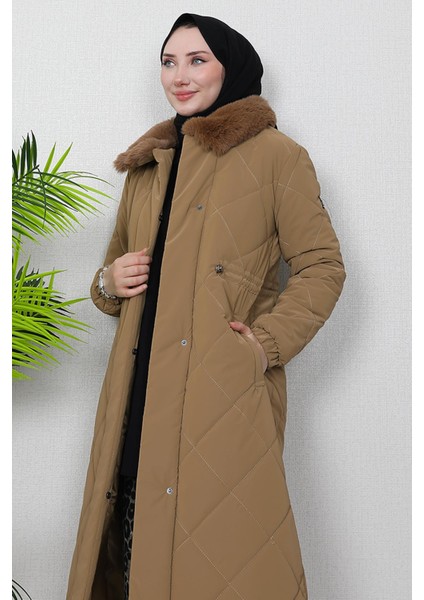 Şişme Anorak Mont Açık Kahve