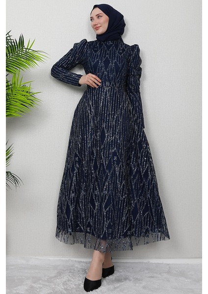 Elisa Tesettür Abiye Bordo