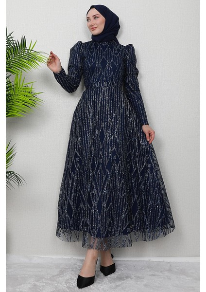 Elisa Tesettür Abiye Bordo modelleri