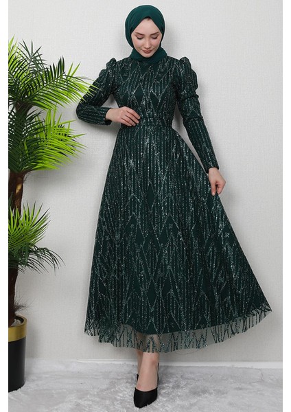 Elisa Tesettür Abiye Zümrüt fiyatları