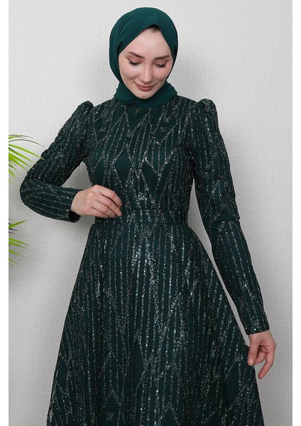 Elisa Tesettür Abiye Zümrüt indirimleri