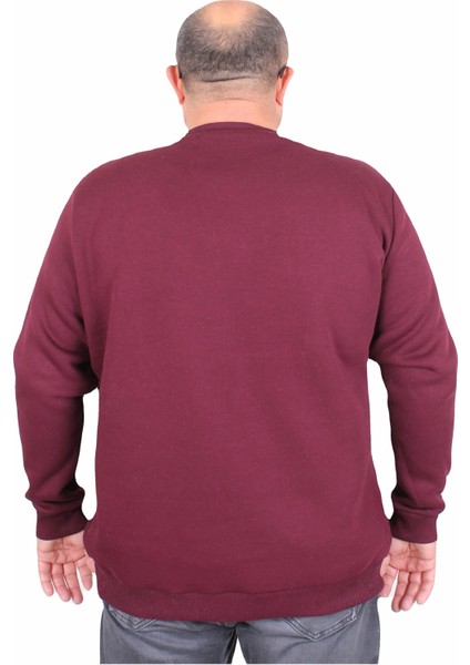 Erkek Büyük Beden Sıfır Yaka 3ip Sweat Black 24202 Murdum fiyatları