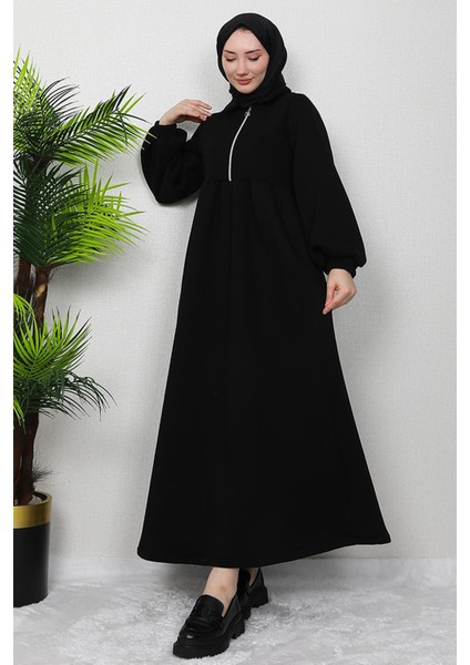 Ilayda Fermuarlı Elbise Siyah fiyatları