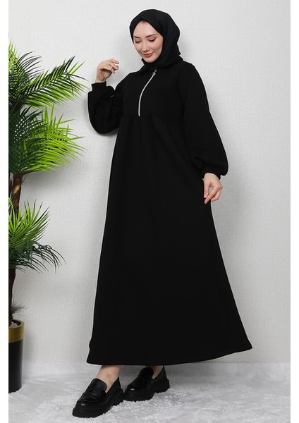 Ilayda Fermuarlı Elbise Siyah fırsatları