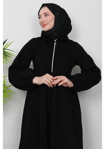 Ilayda Fermuarlı Elbise Siyah indirimleri