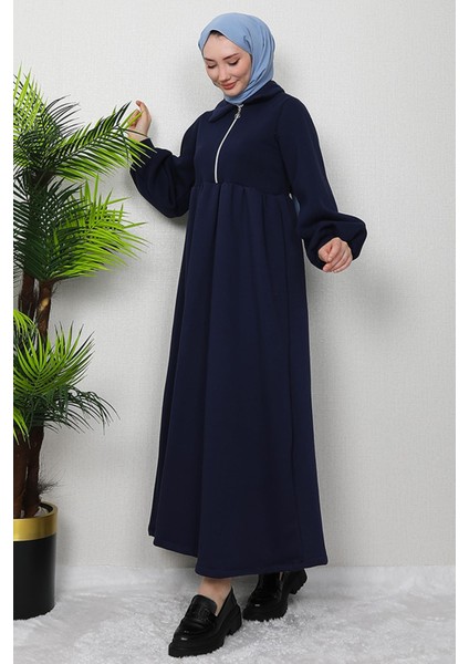 Ilayda Fermuarlı Elbise Lacivert fiyatları