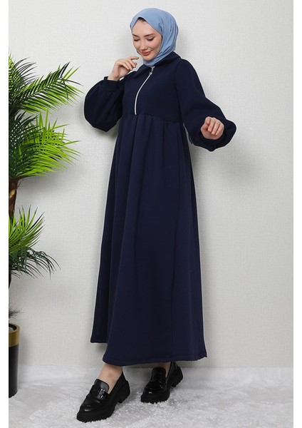 Ilayda Fermuarlı Elbise Lacivert fırsatları
