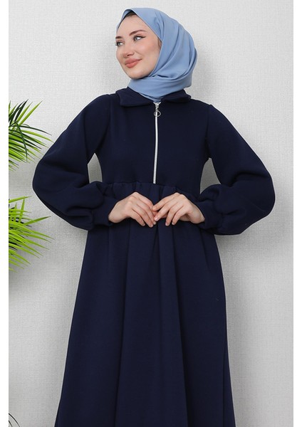 Ilayda Fermuarlı Elbise Lacivert indirimleri
