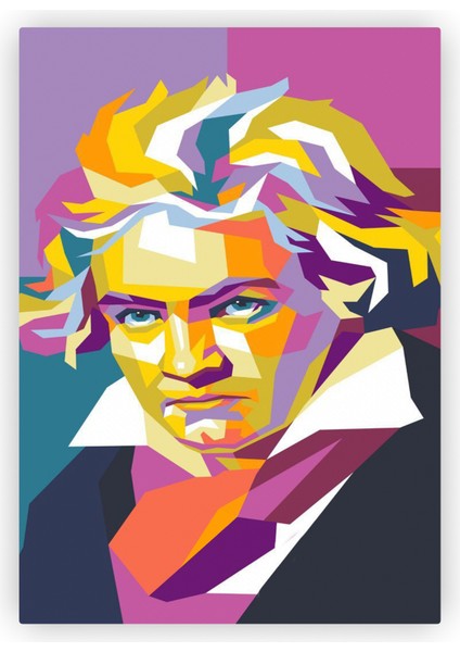 Beethoven Wpap Pop Art Ahşap Poster 20X29 cm