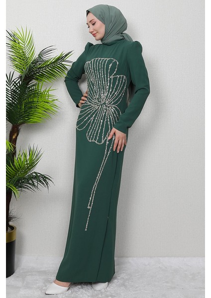 Pia Yonca Çiçek Elbise Koyu Mint fırsatları