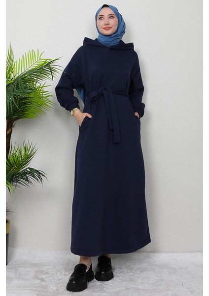 Şardonlu Cepli Elbise Lacivert modelleri