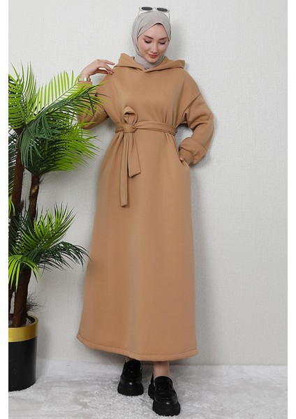 Şardonlu Cepli Elbise Sütlükahve fiyatları