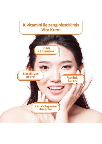 K Vitaminli Krem - Cilt ve Göz Altı Morlukları ile Kılcal Damar Problemleri İçin Krem