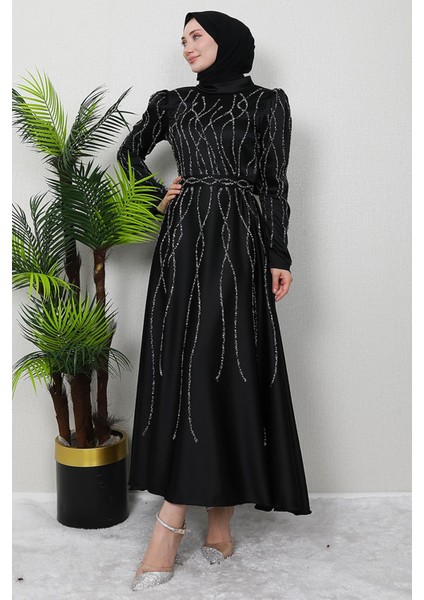 Şeyma Saten Abiye Soft Yeşil modelleri