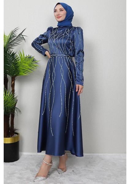 Şeyma Saten Abiye Soft Yeşil modelleri