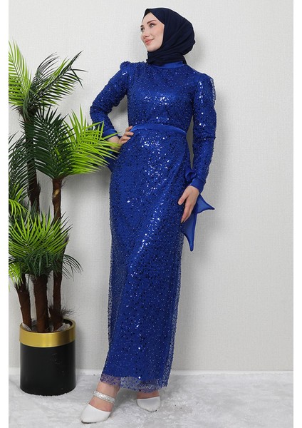 Berfu Tesettür Elbise Lacivert modelleri