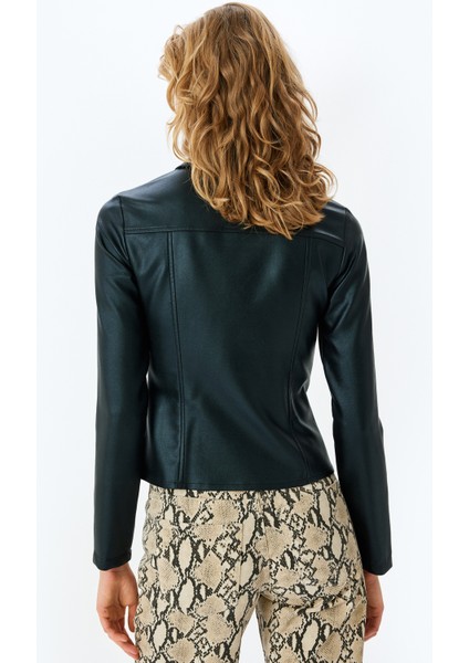 Slim Fit Uzun Kollu Suni Deri Gömlek fırsatları