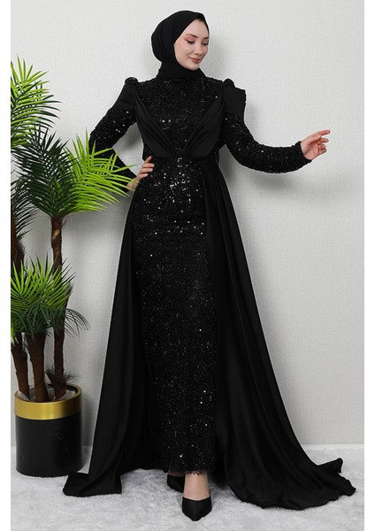 Sümeyra Tesettür Abiye Siyah fırsatları