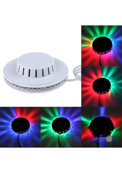 M29 48 LED RGB Otomatik Renk Değiştiren Dönen Ayçiçeği UFO LED