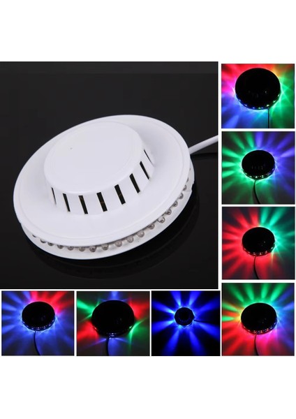 M29 48 LED RGB Otomatik Renk Değiştiren Dönen Ayçiçeği UFO LED