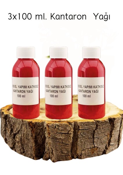 Kantaron Yağı Ev Yapımı 3x100 ml (Katkısız Sarı Çiçek )