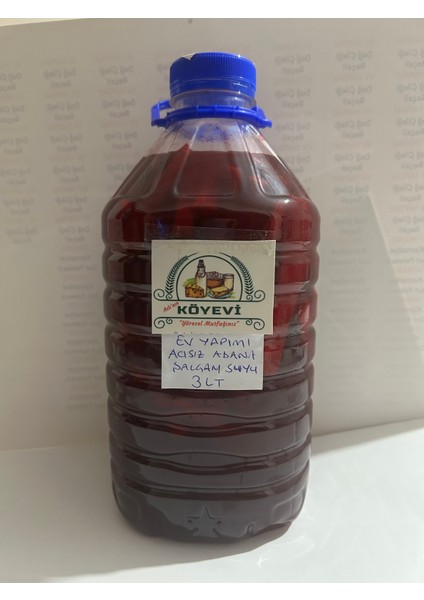 Yöresel Mutfağım Köy Evi Organik Ev Yapımı Acısız Adana Şalgam Suyu 3 Litre