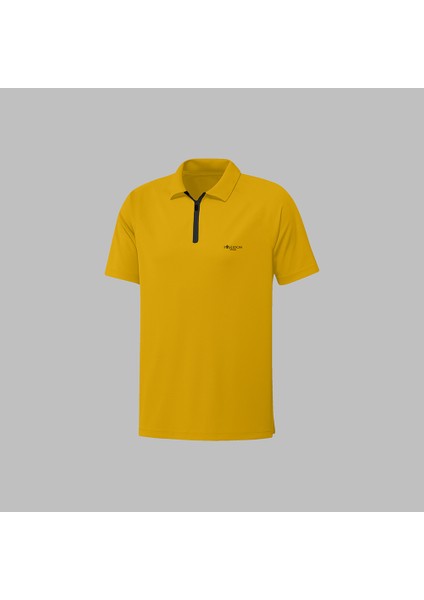 Erkek Sarı Kumaş Kısa Kol Tişört S-3xl