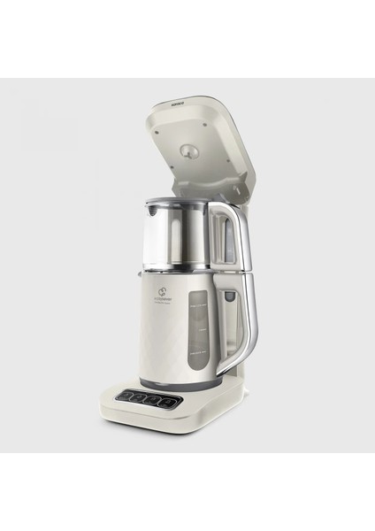 Çaysever Robotea Pro 4 In 1 Konuşan Cam Çay Makinesi & Filtre Kahve Makinesi