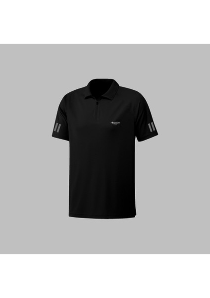 Büyük Beden Erkek Siyah Vision Pro Kumaş Düz Kısa Kol Konforlu Tişört 4XL-10XL