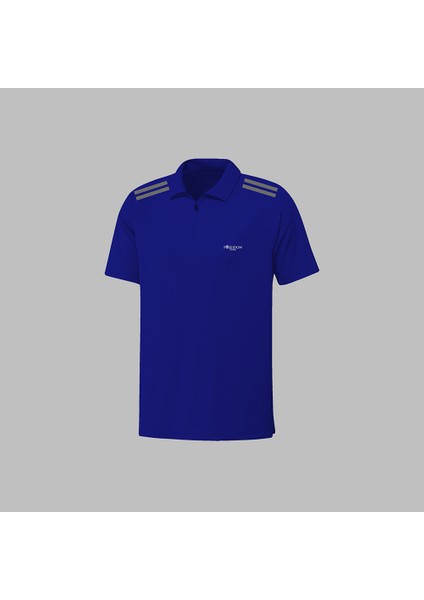 Erkek Mavi Kumaş Kısa Kol Tişört S-3xl