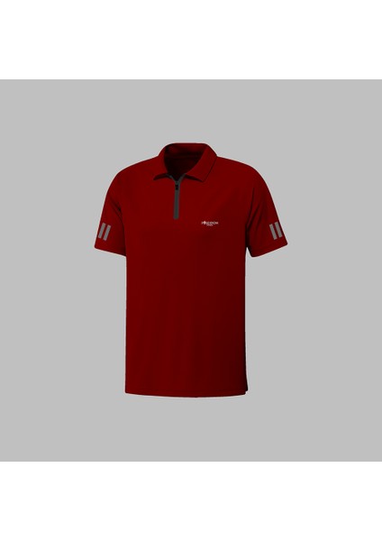 Büyük Beden Erkek Bordo Vision Pro Kumaş Yürüyüş Için Konforlu Tişört 4XL-10XL