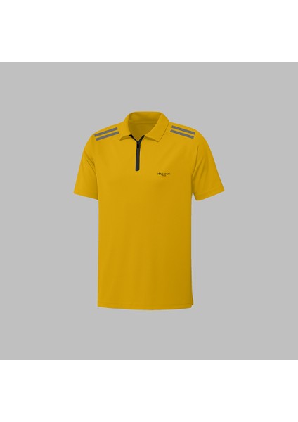 Büyük Beden Erkek Sarı Vision Pro Rahat Kumaş Kısa Kollu Tişört 4XL-10XL