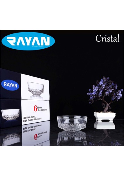 Rayan Cristal 6'lı Cam Kase