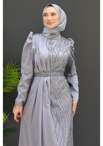 Yonca Pelerin Abiye Gri indirimleri