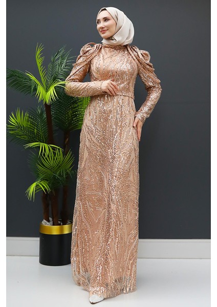 Nalan Tesettür Abiye Siyah modelleri